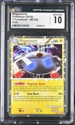 CGC 10 MAGNEZONE TRIUMPHANT PRIME HOLO 96 POKEMON GEM MINT - Image 1