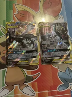 Pokemon TCG Pikachu & Zekrom GX and Garchomp and Giririna Tag Team GX SM248 NM - Image 1