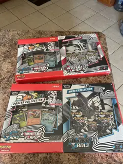 Pokemon Black Bolt and White Flare Binder + Poster Collection Sam's Club Bundles - Image 1