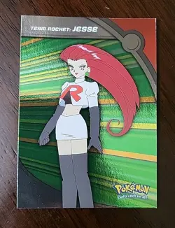 NM! Team Rocket: Jesse HV2 Topps TV Animation Edition Silver Foil Blue Pokemon - Image 1