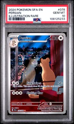 Pokemon Shrouded Fable Persian 78/64 Illustration Rare Holo PSA 10 GEM MINT 078 - Image 1