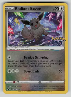 Radiant Eevee SWSH230 Sword & Shield Promo Pokemon Holo NM - Image 1