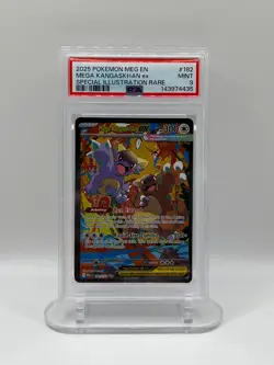 2025 POKEMON MEG SPECIAL ILLUSTRATION RARE #182 MEGA KANGASKHAN EX PSA 9 - Image 1