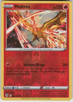 Reverse Holo Moltres 021/172 Rare Brilliant Stars Near Mint - Image 1