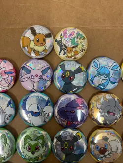 2025 Pokemon S-Chinese Gem Pack Badge Pin Pikachu/Eeveelution secret rare lot 29 - Image 4