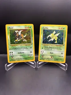 No Symbol Scyther & Pinsir Holo Jungle Pokemon Error Misprint WOTC English - Image 1
