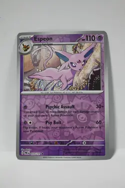 Espeon 033/131 Rare Prismatic Evolutions Pokemon Reverse Holo NM - Image 1