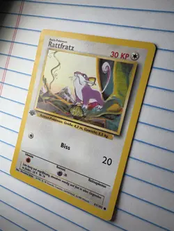 1999 Pokemon German Base Set 1st Edition Rattfratz (Rattata) #61/102 - Image 2