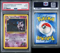 PSA 2 Sabrina's Gengar 14/132 Gym Heroes Holo Pokemon Slab - Image 3