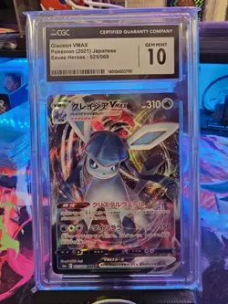 Pokemon 2021 Eevee Heroes #025/069 Glaceon VMAX Holo Japanese CGC GEM MINT 10 - Image 2