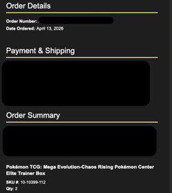 Pokemon Center Chaos Rising Elite Trainer Box(ETB) CONFIRMED - Ships 5/22 - Image 2