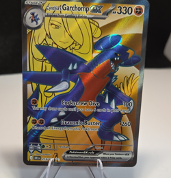 Pokemon Cynthia's Garchomp EX Ultra Rare Full Art Holo 215/182 Destined Rivals - Image 1