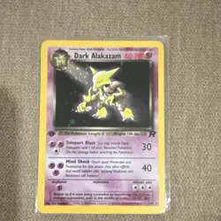 Pokemon Dark Alakazam Holo Rare 1st Edition 1/82 - Image 1