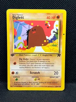 Pokemon Tcg Diglett 52/82 Team Rocket 1st Edition Non Holo - Image 1