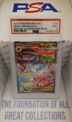 PSA 9 Mega Venusaur EX Special Illustration Rare Mega Evolution Pokemon Card - Image 1