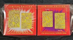 Lot Of 2 1999 jigglypuff & Charizard pokeballs with 23k gold plated card Sealed - Image 4