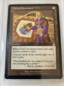 1999 Magic The Gathering Urza's Destiny Urza's Incubator PSA Mint 9 POP 3 - Image 2