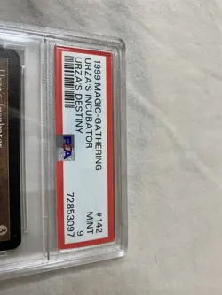 1999 Magic The Gathering Urza's Destiny Urza's Incubator PSA Mint 9 POP 3 - Image 3