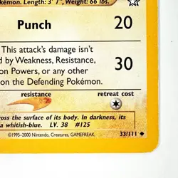 Electabuzz 33/111 - Neo Genesis Vintage - Pokemon TCG, Regular Heavily Played HP - Image 3