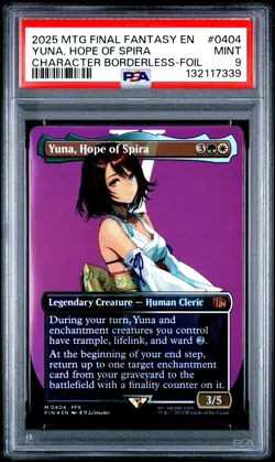 2025 MTG Final Fantasy YUNA, HOPE OF THE SPIRA (Character Foil) #0404 * PSA 9 - Image 1