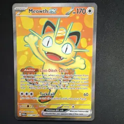 Meowth EX 107/088 POR: EX Holo 170 HP Basic Cat Pokemon - Image 1