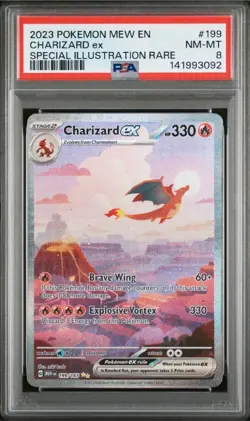 2023 POKEMON MEW EN-151 | SPECIAL ILLUSTRATION RARECHARIZARD EX 199 PSA 8 - Image 1