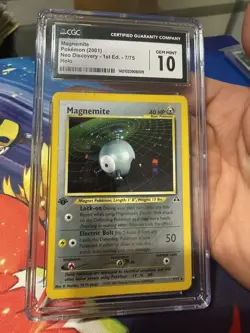 Magnemite 7/75 Neo Discovery 1st Edition Holo 2001 Pokemon - CGC 10 GEM MINT - Image 1