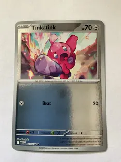 Tinkatink 096/132 Reverse Holo Common Mega Evolution Pokemon TCG - Near Mint NM - Image 1