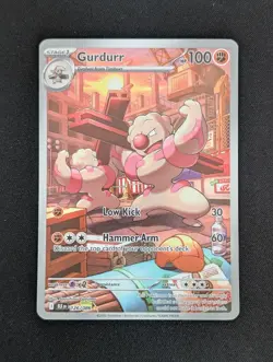 Gurdurr 126/086 Illustration Rare Holo SV: Black Bolt Pokemon TCG - Image 1