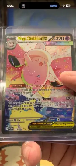 Pokemon Perfect Order Mega Clefable Ex 119/88 Mega Starmie Ex 118/088 - Image 2
