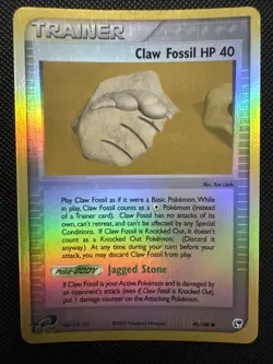 Claw Fossil 90/100 Sandstorm Reverse Holo Pokemon - Image 1