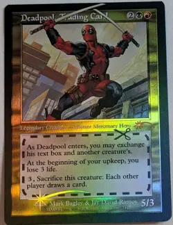 Deadpool, Trading Card (7127) - Retro Frame FOIL - Secret Lair Chase Rare NM MTG - Image 1
