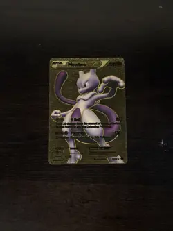 Pokemon Mewtwo EX HP 170 Gold Foil Card 98/99 (Fan Art) - Image 1