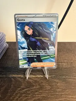 Pokemon TCG Geeta Holo Ultra Rare Card 218/197 Sv03: Obsidian Flames NM/Mint - Image 1