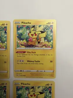 Pokemon Pikachu TCG Sword & Shield Lost Origin Card 052/196, LOT OF (4) - Image 4