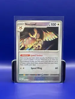 Noctowl (Master Ball Pattern) 078/131 Rare SV: Prismatic Evolutions Pokemon - Image 1