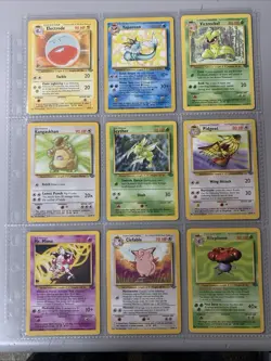 Pokemon TCG Jungle Set Non Holo Rare Binder Page Lot - WOTC VTG 1999 - Image 1