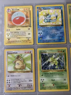 Pokemon TCG Jungle Set Non Holo Rare Binder Page Lot - WOTC VTG 1999 - Image 2