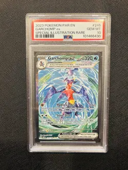 2023 Pokemon Paradox Rift Garchomp ex 245/182 Special Illustrration Rare PSA 10 - Image 1