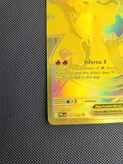 Mega Charizard X ex Gold 130/094 – Phantasmal Flames Pokemon TCG | Ultra Rare - Image 3