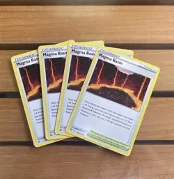 Magma Basin 144/172 Stadium - Brilliant Stars Pokemon TCG - Playset x 4 - Image 1