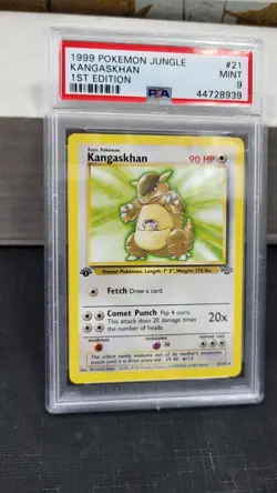 1999 KANGASKHAN 1ST EDITION JUNGLE POKEMON TCG PSA 9 MINT #21/64 - Image 4