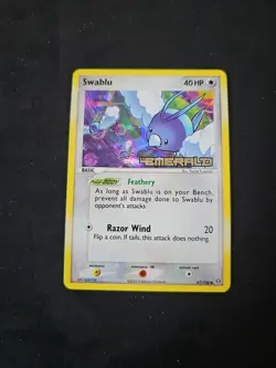Pokemon TCG Swablu EX Emerald 67/106 Holo Stamped MP - Image 1