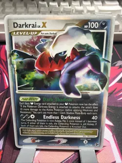 Darkrai LV.X 104/106 Great Encounters Rare Holo LP Pokemon TCG 2008 Vintage Mid - Image 1