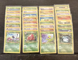 Jungle Complete Set of All 32 Commons + Uncommons [Pokemon, WOTC] LP/NM - Image 1