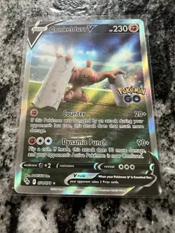 Pokemon TCG Conkeldurr v (Alternate Full Art) Pokemon Go 074/078 Holo Ultra Rare - Image 1