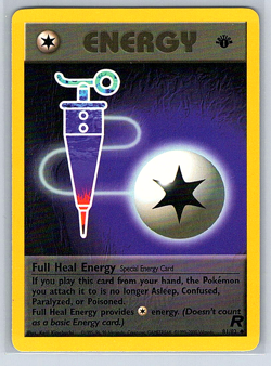 Full Heal Energy [1st Edition] 8/82 Team Rocket NM/LP Pokemon Card - Image 1