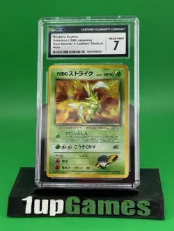 CGC 7 Rocket's Scyther Japanese Gym Heroes 123 Holo Pokemon Card - Image 1
