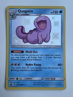 Quagsire SV10/SV94 - Hidden Fates Baby Shiny Holo Shiny Vault Pokemon Card NM - Image 1