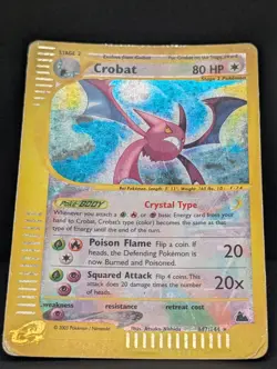 Crobat Crystal 147/144 Skyridge Holo Ultra Secret Rare Pokemon TCG e-reader MP - Image 3